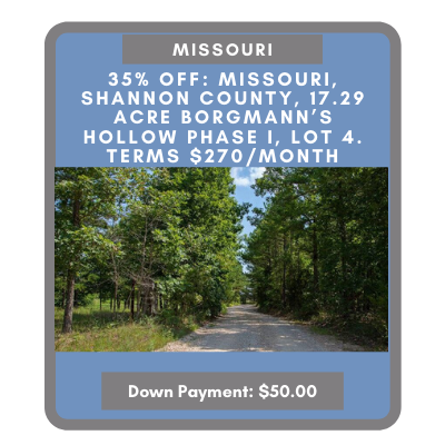 Land for Sale in Shannon County Missouri